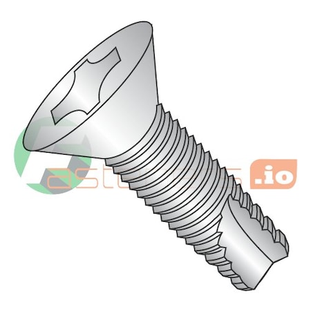 Newport Fasteners Thread Cutting Screw, #8-32 x 1/2 in, Stainless Steel Flat Head Phillips Drive, 5000 PK 558819